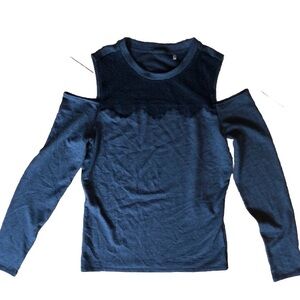 Elie Tahari Charcoal Knit Top